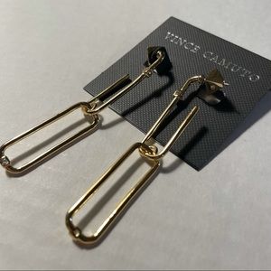 Vince Camuto Gold Paper-chain Earrings